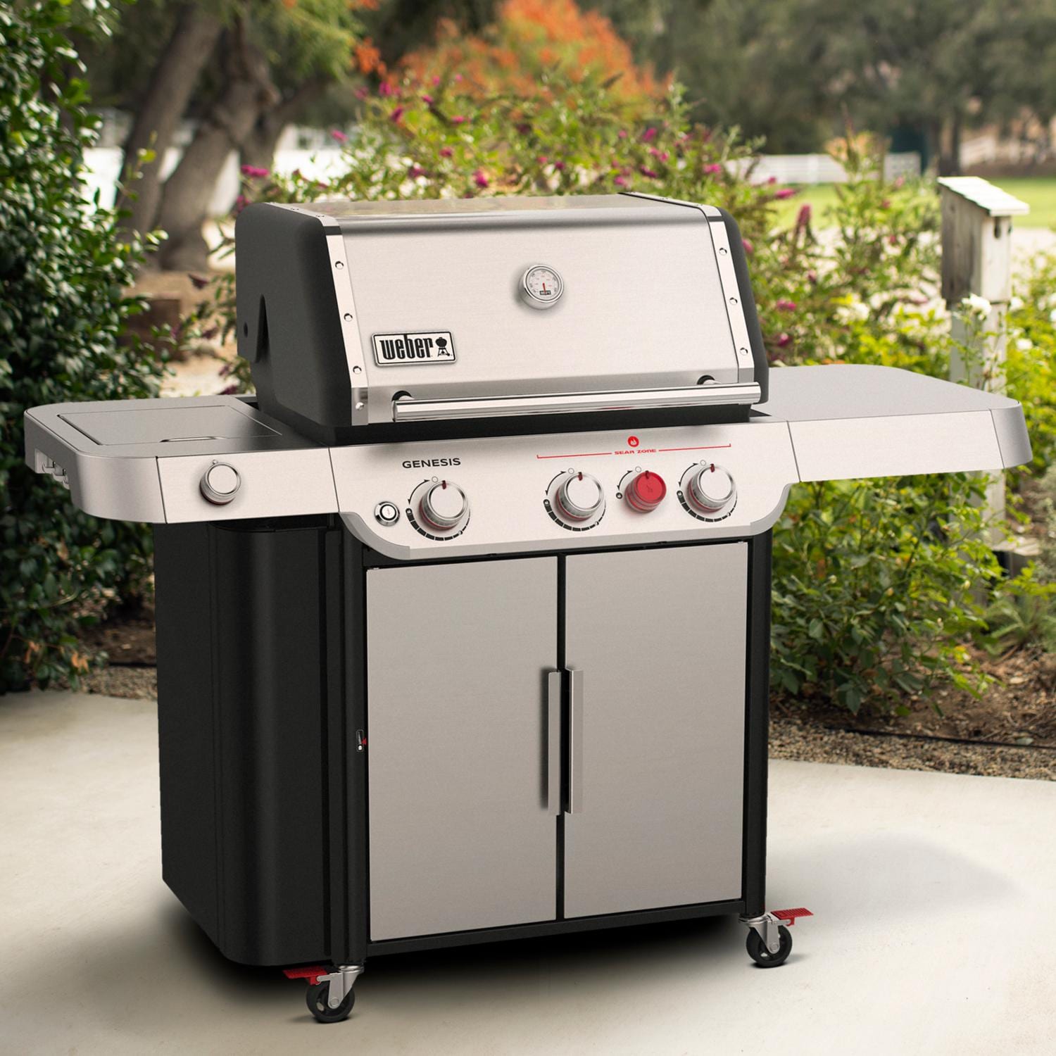 Weber GENESIS S-335 Propane Gas Grill with Sear Burner & Side Burner - Stainless Steel - 35400001